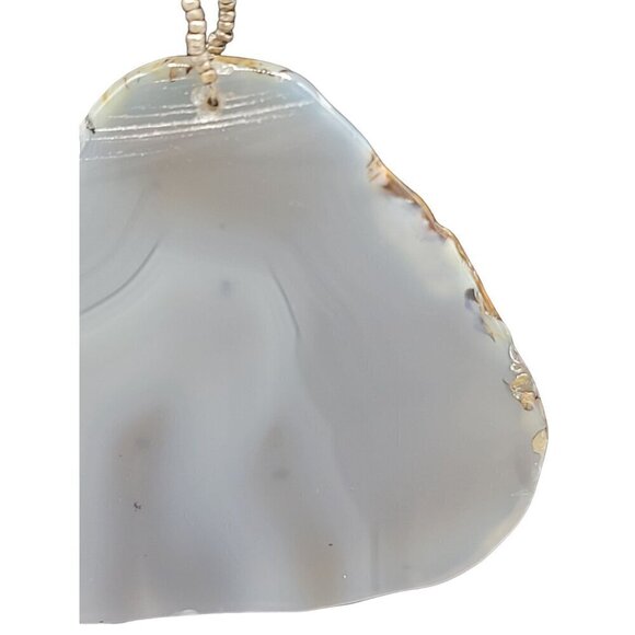 Miriam Haskell Large Chunky Statement Pendant Necklace Semi-Precious Stones 28" - Picture 10 of 16